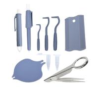 Tick Remover Tool, Puppy Flea Puller Set, Multifunctional Ergonomic Kit for Removing Ticks and Fleas from Dogs Cats and Multi-Pet Households, Pet Grooming Accessories, Blue, 80g