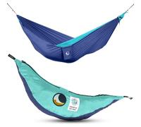 Ticket to the Moon Original per 1-2 Persone, commercio equo & fatta a mano, leggera BLU REALE/TURCHESE per viaggiare, il campeggio e l'uso quotidiano, XL 3.2 * 2m, 600g, nylon paracadute in seta