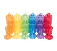 TickiT 73105 Translucent Colour Pot Set, 42 mm Dia, 18 Pieces, Translucent