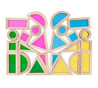 Rainbow Block Set - Blocchi in Legno Traslucidi - 24 Pezzi