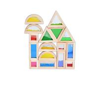 TickiT, 73281, Set di blocchi sensoriali, 16 pezzi, riempiti con 4 diversi contenuti e colori