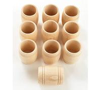TickiT 73942 Wooden Heuristic Barrels, Pack of 10, Natural Wood