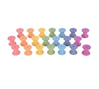 TickiT 73975 Rainbow Wooden Spools - Pack of 21