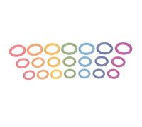 TickiT 73977 Rainbow Wooden Rings - Pack of 21