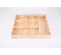 TickiT 74055 Wooden Sorting Tray-7 Way, Natural Wood, L 50cm x W 43.5cm x H 7.5cm
