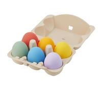 tickit SiliSoft Sensory Eggs - 6 Uova con Morbido Cartone in Silicone per Gioco sensoriale e apprendimento precoce, Arcobaleno