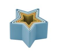 tickit Silisoft Star Stacking Cups - 5 tazze in morbido silicone a forma di stella per impilare, annidare, giochi d'acqua e esplorazione sensoriale, neutro