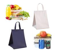 TICKLELY 2 Pezzi Borsa Termica Porta Pranzo - Pratica Borsa Frigo e Termica per Pranzo in Ufficio, Piccola e Grande - Perfetta per Mantenere il Cibo Fresco e Gustoso