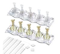 TICKLELY 2 set Supporto Magnetico per Unghie, Acrilico Unghie Display Stand, Display Stand Supporto Pratica Unghie Finte con 96 Pezzi Stucco Adesivo Riutilizzabile