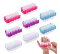 TICKLELY 8 Pezzi Spazzolino Unghie- Pennelli Nail Art Perfetti per Viaggio e Uso Quotidiano, Kit Dry Brushing, Spazzolino da Viaggio, Pennello Unghie, Pulitore Unghie