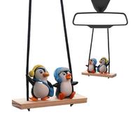 TICKLELY Ciondolo Auto 1 Pezzo Ciondolo Pinguino Ciondolo Specchietto Retrovisore, Decorazione Specchietto Retrovisore Auto, Statua Ciondolo Specchietto Retrovisore Per Auto, Porta, Casa O Ufficio