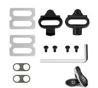 TICKLELY Pedali MTB Compatibili con Shimano SPD, Sistema a Doppio Foro per Scarpe MTB, Pedali da Montagna con Design Ergonomico, 12° di Floating, Set Completo con Viti e Attrezzi, per Uomo e Donna, I