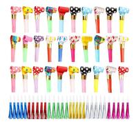 TICKLELY Set di 60 Pezzi Trombette Festa Compleanno - Ideale per Feste, Fischietto Compleanno, Tromba da Stadio