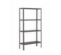 Scaffale 4 ripiani componibile H148 cm - Colore Grigio Martellato