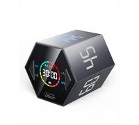 Ticktime Pomodoro Timer, timer di produttività, timer esagonale magnetico flip focus timer, allarme audio muto e regolabile, per attività, lavoro, ADHD, ufficio, studio, 5/15/25/30/45/60 minuti e