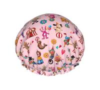 tico cappello da a con stampa di clown e animali da circo per uomo e donna, elastico, regolabile, riutilizzabile e impermeabile.