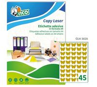 Tico GL4-3828 Etichette Satinate, 38 x 28, Dorato