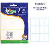 Tico Italia E-4828A Etichetta in Busta, 48 x 28 mm, Bianco