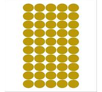 etichette adesive ovali gl4 - in carta - permanenti- 36 x 27 mm - 50 et/fg - 100 fogli - oro satinato - tico