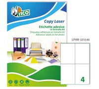Tico Italia LP4W-105148 Etichette Senza Margini 100 FF, 105 x 148, Bianco