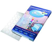 Tico Italia PC4-6128Etichette adesive trasparenti in poliestere resistente, 100 fogli A4, rettangolari 61x28mm, 27 etichette per foglio, adesivo permanente, stampanti laser