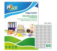 Tico Italia SL4-4416 Etichette Satinate, 44 x 16, Argento