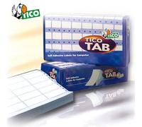 TICO - TAB1-0722 - Etichette adesive a modulo continuo TAB 1 - in carta - corsia singola - permanenti - 72 x 23,5 mm - 12 et-fg - 500 fogli - bianco - Tico - 68179 - Conf. da 1 Pz. - TAB1-0722
