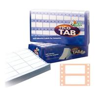 etichette bianche a modulo continuo tico tab 1 corsia 89x23,5 mm - 12 et/foglio - 500 fogli - 6000 etichette - tab1-0892