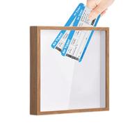 Ticocchie Di Telaio In Legno - Organizzatore Di Biglietti Per Eventi, Scatola Di Ricordi Da Viaggio, Design Di Caricamento Superiore | Ideale Per Organizzare I Biglietti Per Concerti, Film E Di Viaggi