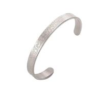 Ticome Ayatul Kursi - Bracciale per donne e uomini, musulmano, corano, Allah, braccialetto apribile con calligrafia araba, bracciale in acciaio al titanio, accessorio per gioielli quotidiani (argento)