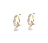 Ticome Fixura - Clip correttori per orecchie non chirurgiche, alla moda, in rame, con diamanti dorati, per orecchie prominenti, regola delicatamente la cartilagine senza chirurgia, comodi, perfetti