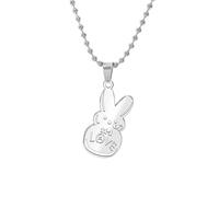 Ticome Lil-Peep Collana in acciaio inox con ciondolo rapper, regalo per giovani fan di cantanti, semplice e personalità, gioiello alla moda hip hop e alla moda (argento)