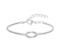 Ticome Love Knot Snake Chain Infinity Bracciali da donna, catena dell'amicizia regolabile in acciaio inossidabile, braccialetti coordinati per coppie, gioielli regalo per la migliore amica