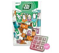 TicTacToe Travels set da viaggio, 60 mini scatole assortite da 3,8 g