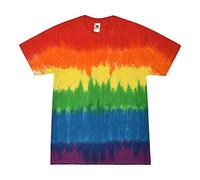 TICTEX Maglietta unisex batik by Colortone - magliette colorate per uomo e donna - Tie-Dye - abbigliamento hippie - maglietta neon in cotone S M L XL XXL 3XL 4XL 5XL, Pride, XL