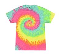 TICTEX Tshirt Unisex Batik | Colorata da Donna e Uomo | Tie-Dye | Abbigliamento Hippie & Batik | Neon in Cotone S M L XL XXL 3XL 4XL 5XL