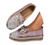 ticticlily Sneaker Donna Glitter Bassa Senza Lacci Slip On Loafer P Rosa 36 EU