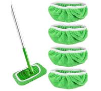 TIDEVAN 4 Panni Riutilizzabili per Swiffer Sweeper Mop Panni per Pavimenti Asciutti per Swiffer Panno Microfibra Pavimenti Mop Ricambio uso Umido e Secco Panni Umidi Assorbimento Sporco