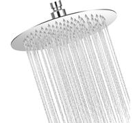 TIDEVAN 8 Pollici/20 cm Docce Fisso Rotondo Soffione Doccia a Pioggia in Acciaio Inox Soffione Doccia a Pioggia con Getti In Silicone Anticalcare 304 Acciaio Inox Ultra Sottile Soffione Doccia