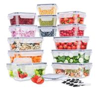 TIDEVAN Contenitori per Alimenti,Set da 14 Contenitori Ermetici per Alimenti Senza BPA Set Contenitori per Alimenti con coperchio,Ideale per Microonde Forno Frigo e Freezer Impilabili Prova di Perdite