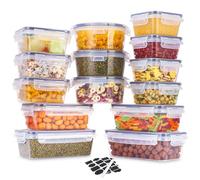 TIDEVAN Contenitori per Alimenti,Set da 14 Contenitori Ermetici per Alimenti Senza BPA Set Contenitori per Alimenti con coperchio,Ideale per Microonde Forno Frigo e Freezer Impilabili Prova di Perdite