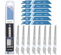 TIDEVAN Lame per Sega a Gattuccio,Set di 14 Lame per Sega a Sciabola,Lame per Sega Alternativa Lame per Sega a Gattuccio Universale con Scatola di Plastica per Legno,Metallo Plastica,Legno con Chiodi