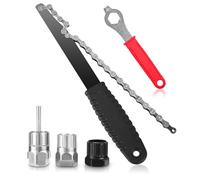 TIDEVAN Set di 5 Estrattori e Cuscinetti a Pedale,Kit Attrezzi Bici Frusta Strumenti per Frusta a Catena Kit Attrezzi Catena per Catena Freewheel Removal Tool per Catene 7,8,9,10,11,12 velocità