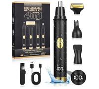 TIDEVAN Taglia Capelli e Rifinitore per Naso e Orecchie, 4 in 1 Tagliacapelli Professionale Indolore Ricaricabile via USB, Impermeabile IPX7 Elettrico, Per Uomini E Donne