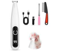 TIDEVAN Tagliacapelli Elettrico per Cani e Gatti, Tosatrice Silenzioso Ricaricabile con Luce LED per Animali, per Zampa Orecchio Occhio Viso