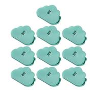 Tidevib 10 clip per sacchetti di plastica per la conservazione degli alimenti da cucina, chiusura ermetica per sacchetti di snack in vari colori, 7,5 x 7 cm materiale ABS