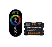 Tidevib 30A 6-Key Touch RGB LED Strip Controller con 24G RF Remote, Full Color Dimmer per DC 12V/24V, Iron Shell Design