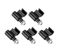 Tidevib 5 supporti per cavo del freno della bici in lega di alluminio per tubo dell'olio da 5 mm/5,5 mm, supporto autoadesivo con clip per telaio con sedile semi-filettato, nero