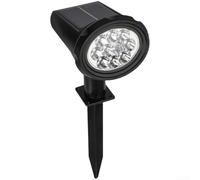Tidevib 7 LED 10 LED solare Spot Light per prato giardino vialetto e patio illuminazione con crepuscolo all'alba attivazione e protezione IP44 (10-caldo)