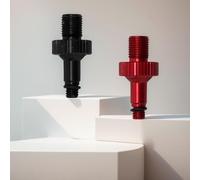 Tidevib Adattatore valvola ammortizzatore posteriore in lega di alluminio per RockShox per Monarch per DT Marzocchi, pompa ad aria con O-Ring per sospensione bicicletta, nero per rosso